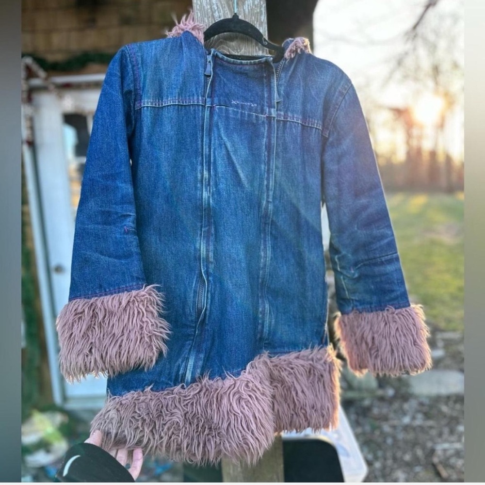Double zip penny lane denim coat